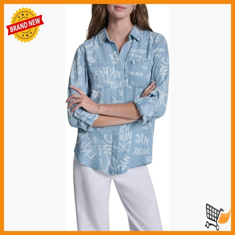 Regular Fit Button Down Shirt with Split Back and Cuffed Sleeves